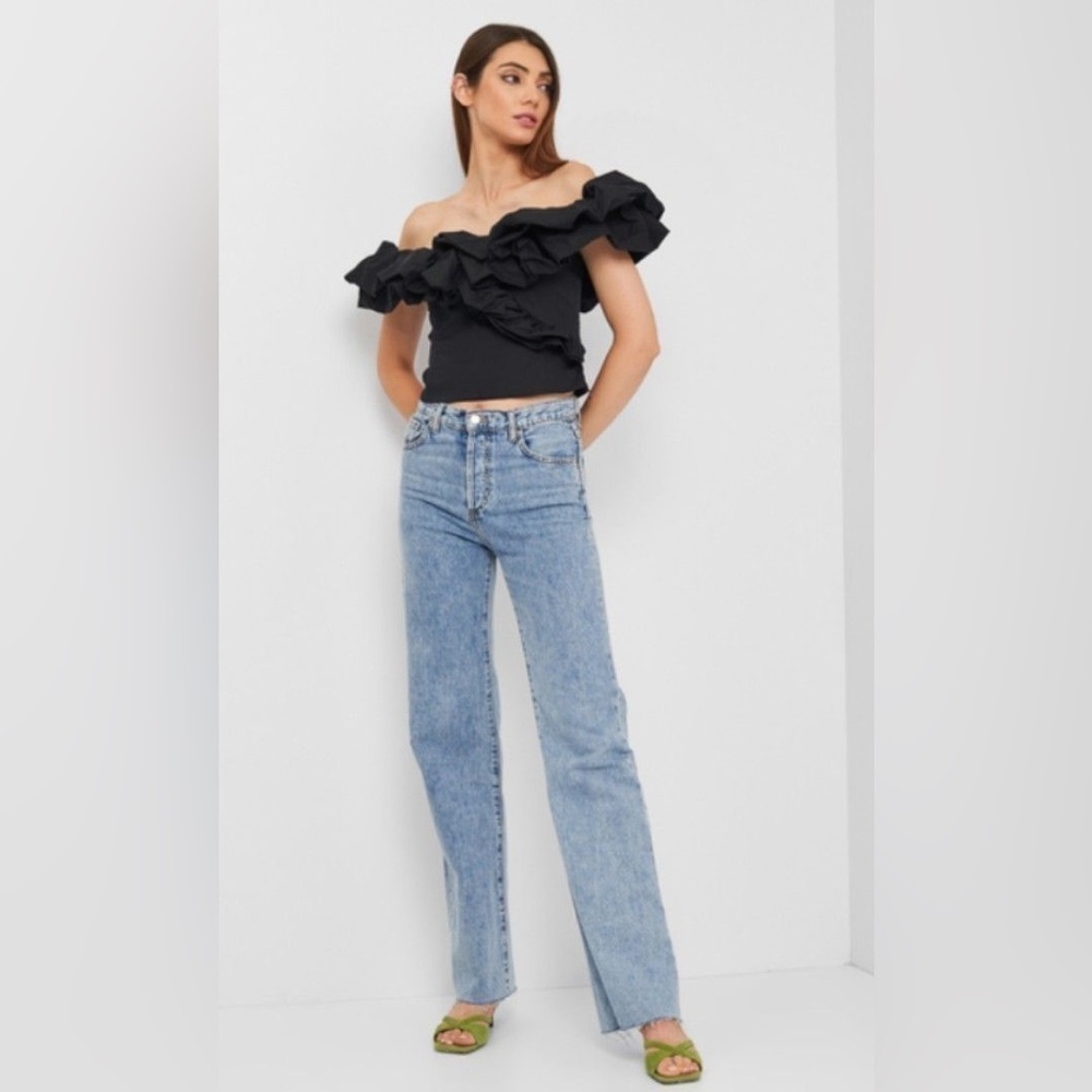 Zara Women Voluminous Poplin Top Black - Picture 7 of 11